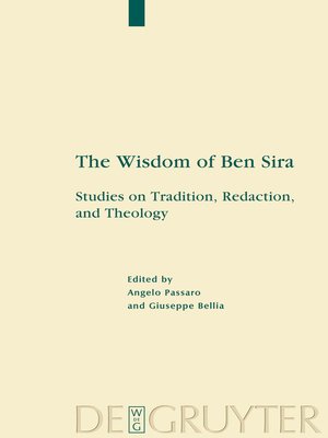 cover image of The Wisdom of Ben Sira